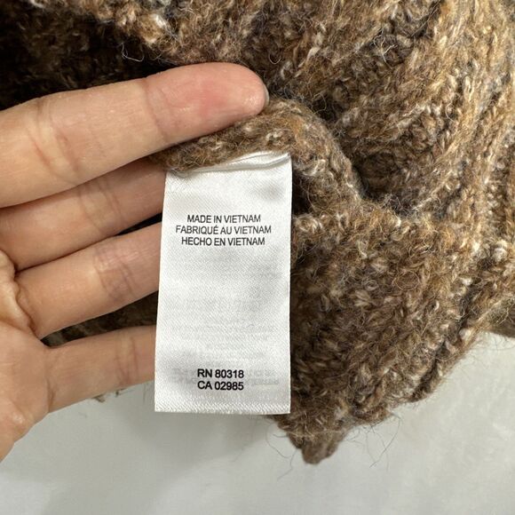Lucky Brand Brown Oversized Chunky Knit Shaker Cardigan Womens Size XL Fall - Picture 8 of 10